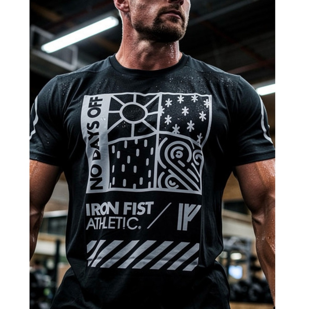 NWT Iron Fist No Days Off Black Tee